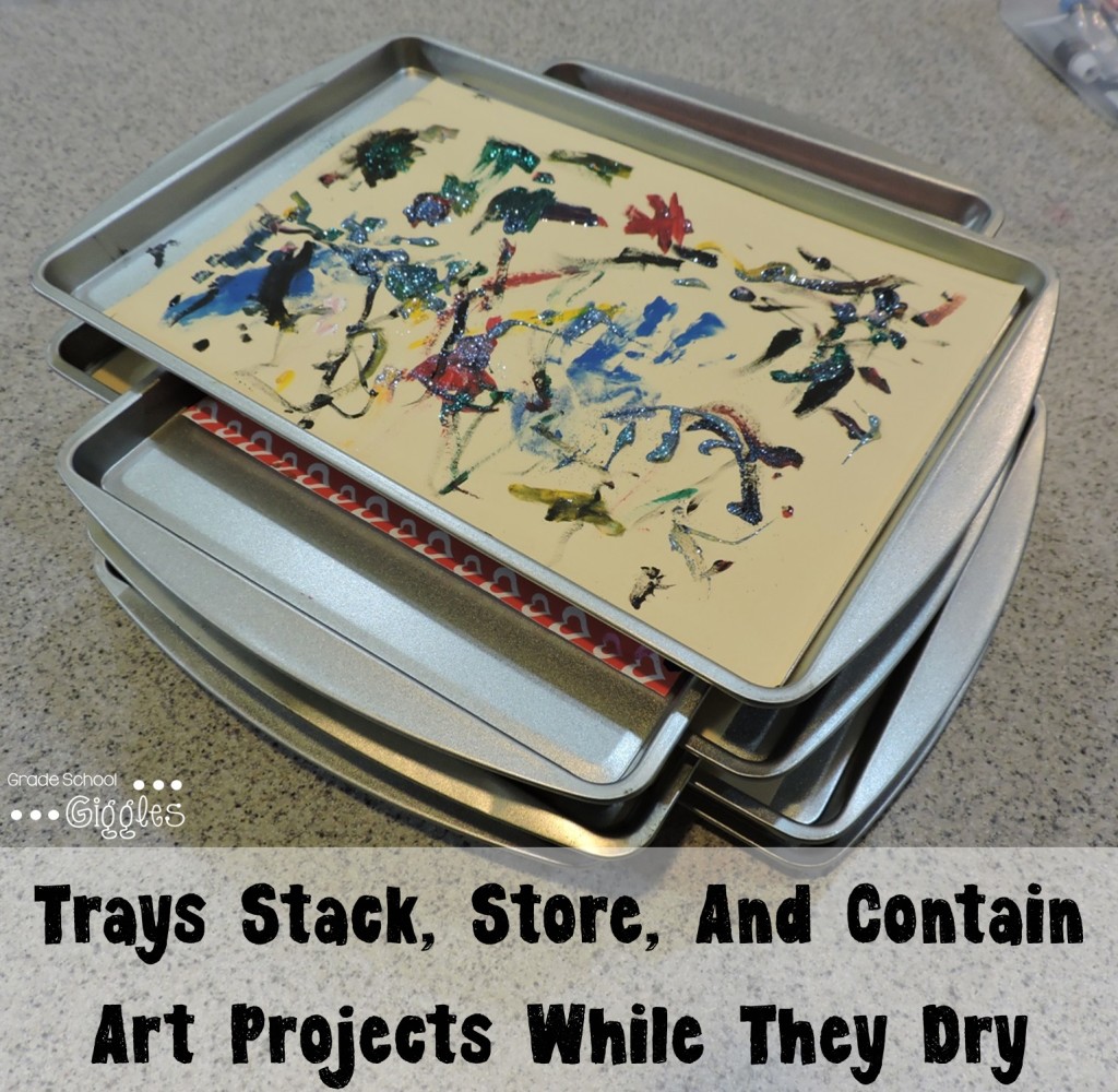 Trays Stack, Store, And Contain Art Projects While They Dry