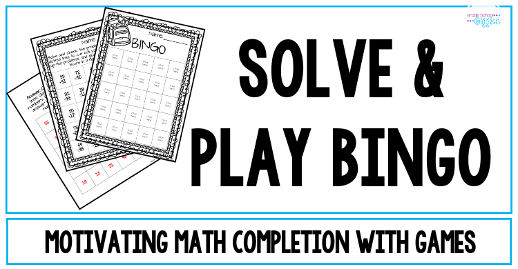 About 2nd grade, when kids get to double-digit subtraction with regrouping, their math gets more challenging. Sometimes kids need extra motivation in math, especially if they still need to develop fluency with their facts or with borrowing. That's why games, like solve and play bingo, are such great activities. In order for kids to play the game, they have to finish the worksheet and glue the problems onto their bingo cards. Check out the free printable bingo game. #Subtraction #2ndGrade #Math