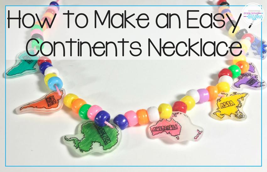 Earth has seven continents: North America, South America, Africa, Europe, Asia, Australia, and Antarctica. This 7 continents necklace is a fun craft project to help teach the world continents. Print the free template with an outline of each continent. Color the continents. Visit all of them on a map and look up facts. This craft is great for homeschool kids or for up to the second or third-grade level. If you're looking for activities for your continents lesson, this activity is always a hit. 