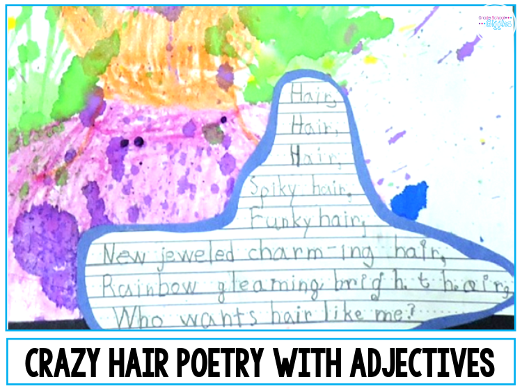 Are you looking for an adjectives activity? This activity is a unique and beautiful craft for kids. This art activity integrates with a lesson on adjectives. Students search for words to describe people in magazines and cut out the adjectives that fit the personality and appearance of their paintings. They glue the words throughout their art's hair. The project is completed by writing a descriptive poem. The finished poetry and the paintings make a great bulletin board or hallway display.