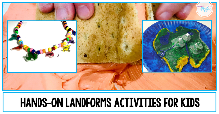 Teaching science should include plenty of opportunities for hands-on learning. These free landform activities are great for kids to learning geography and earth science. Make Earth layer beads, explore plate tectonics with graham crackers, create a continents necklace, create play-dough landforms, and practice map skills by building salt dough islands. This post includes free printables for each activity. Check out these science activities. 2nd grade | 3rd Grade | 4th Grade