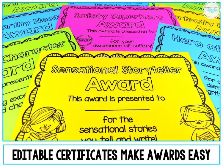 End Of The Year Student Awards For Your Elementary School Students