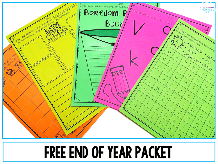 If you're a teacher, you know that the end of the year is often chaotic. This blog post is all about tips for making it your best end of year season yet. The post shares ideas for keeping your class busy and engaged. You'll also find classroom printables like a memory book, editable awards, and free worksheets. Plus, there are tips for getting your students involved in the classroom organization and cleaning tasks that need to be done before the year's done. #EndOfYear #TeacherTips #Teaching