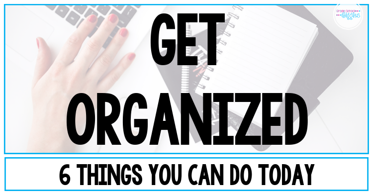 If you want to be an organized teacher, this blog post is a must-read. Learn 6 tips and tricks about how to be an organized teacher. Grab some awesome free printables to help you organize your classroom, including copy notes, substitute binders, and a back to school classroom prep checklist. Get good ideas for organizing important spaces in your classroom like your desk, files, and the different learning areas for your kids. #BacktoSchool #TeacherOrganization #OrganizedTeacher