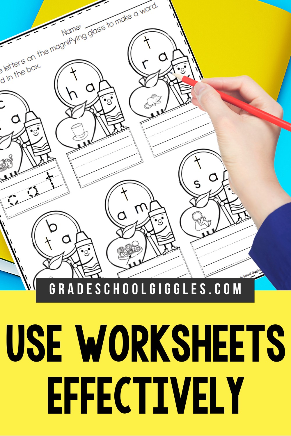 Use worksheets appropriately