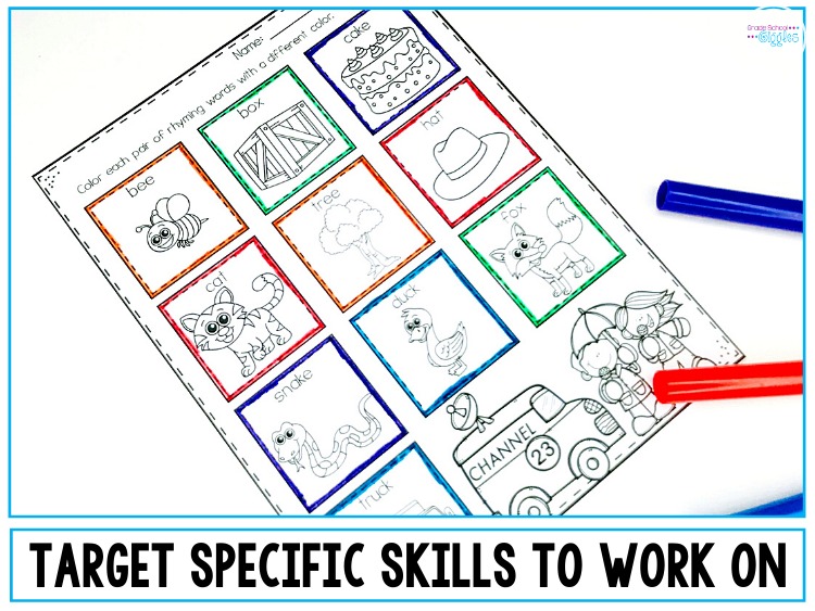Target specific skills to work on