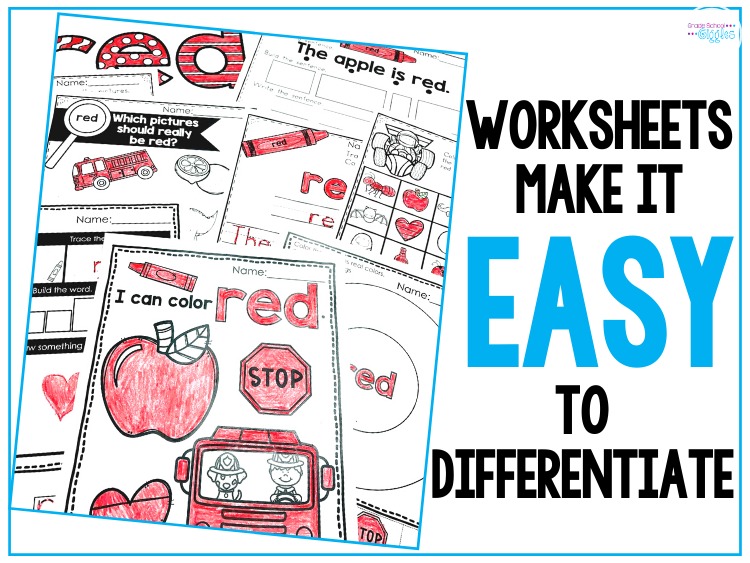 Worksheets Make It Easy To Differentiate