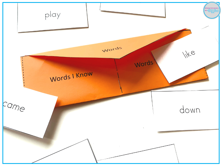 Sight word practice with flashcards