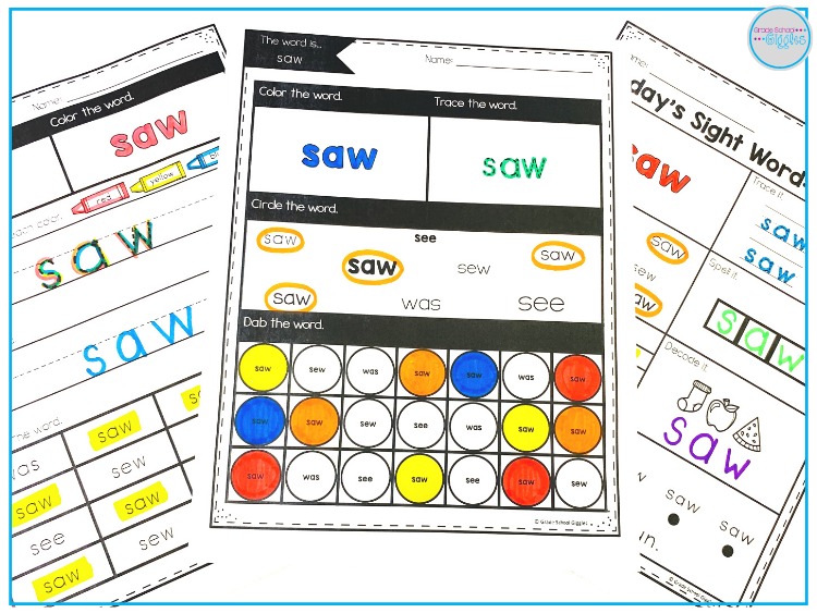 Editable Sight Word Worksheets