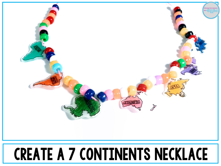 Geography activity 1 - Create a 7 continents necklace