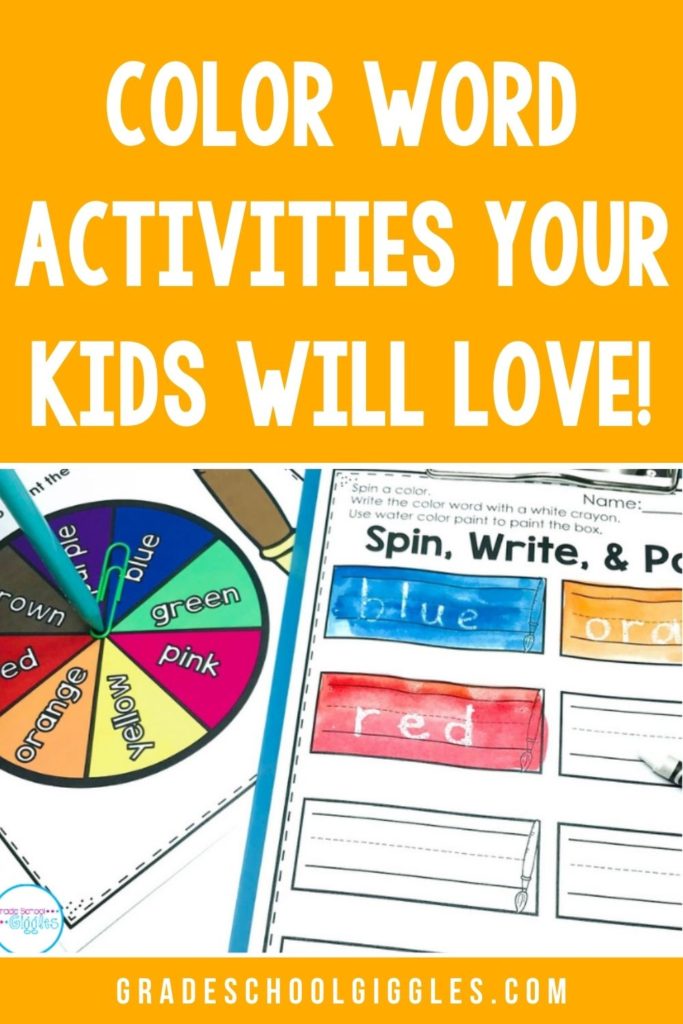 Color Word Activities Your Kids Will Love!