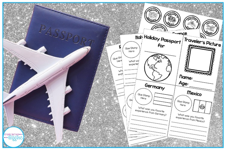 Christmas Around the World Activities: Have your students add stamps to this free holiday passport.