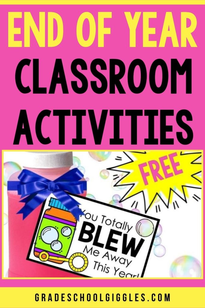 End Of Year Classroom Activities