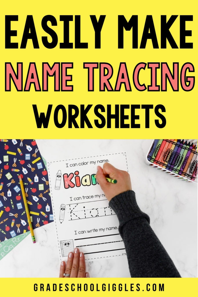 Easily Make Name Tracing Worksheets