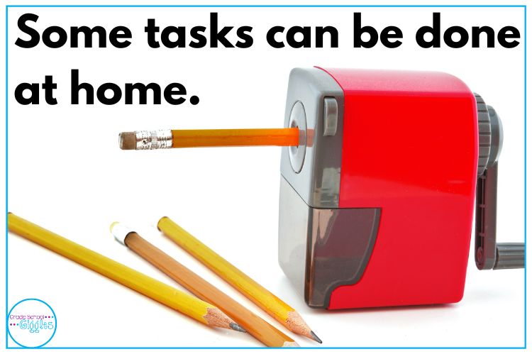 Some parent volunteer tasks can be done at home