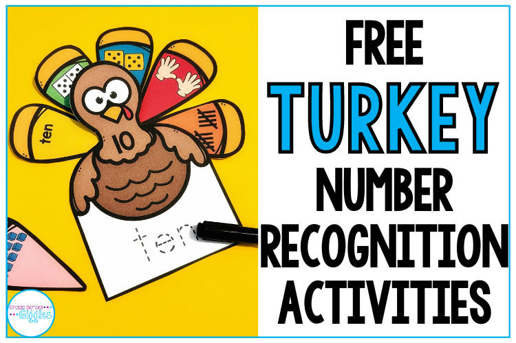 Free Turkey Number Recognition Activities