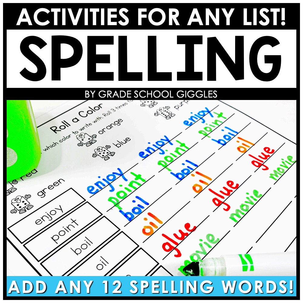 Spelling Activities For Any List - 12 Words