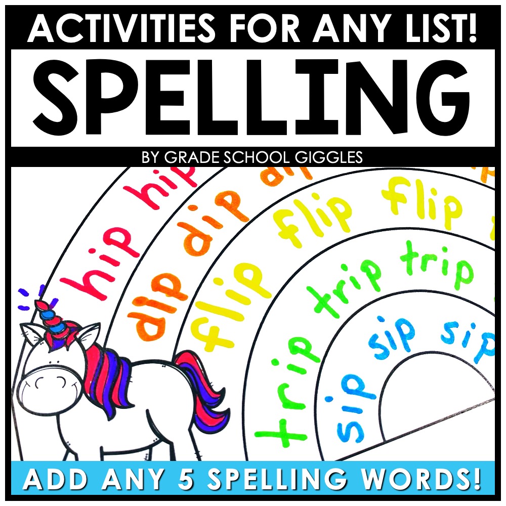 Spelling Activities For Any List - 5 Words