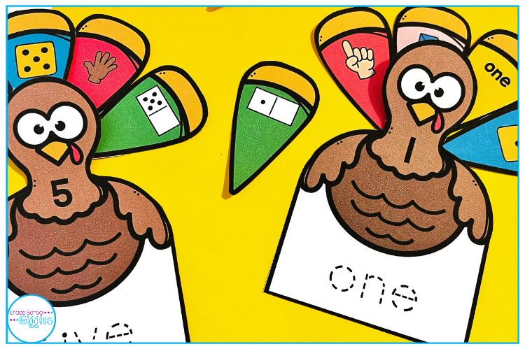 Build-a-Turkey Number Recognition Activity for Numbers 1-10