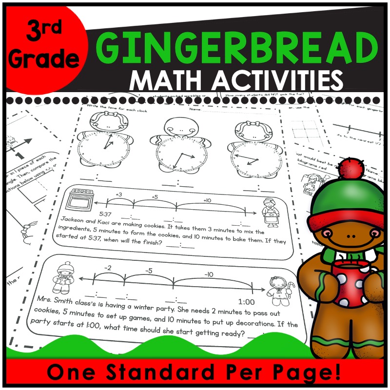 3rd grade gingerbread math activities