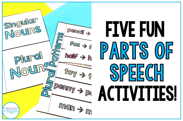 Five Fun Parts Of Speech Activities