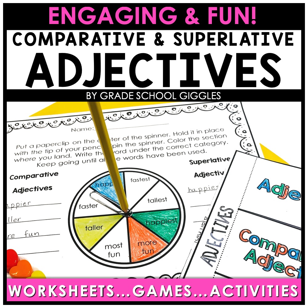 Parts of Speech Printables - Comparative and Superlative Adjectives