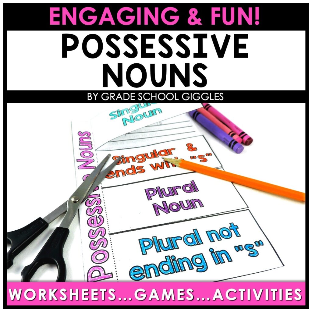 Parts of Speech Printables - Possessive Nouns