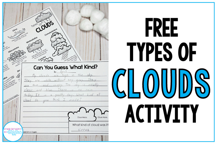 Free Types Of Clouds Activity