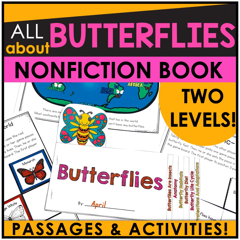 Butterfly Mini Book - Learn About The Life Cycle Of A Butterfly