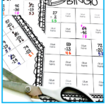 About 2nd grade, when kids get to double-digit subtraction with regrouping, their math gets more challenging. Sometimes kids need extra motivation in math, especially if they still need to develop fluency with their facts or with borrowing. That's why games, like solve and play bingo, are such great activities. In order for kids to play the game, they have to finish the worksheet and glue the problems onto their bingo cards. Check out the free printable bingo game. #Subtraction #2ndGrade #Math