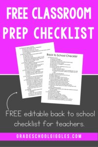 Setting up your classroom at the start of the school year can be stressful, especially for new teachers. If you've ever felt overwhelmed with back to school planning, I can relate. These tips and this classroom prep checklist have helped me organize my back to school ideas and projects involved in preparing for my students. The free printable template is editable so you can tweak it for your needs. It'll help you plan your layout, floor plan, and classroom organization. Start off organized.