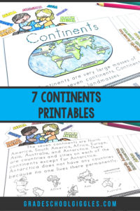 Earth has seven continents: North America, South America, Africa, Europe, Asia, Australia, and Antarctica. This 7 continents necklace is a fun craft project to help teach the world continents. Print the free template with an outline of each continent. Color the continents. Visit all of them on a map and look up facts. This craft is great for homeschool kids or for up to the second or third-grade level. If you're looking for activities for your continents lesson, this activity is always a hit.