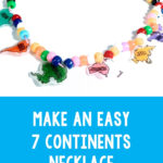 Earth has seven continents: North America, South America, Africa, Europe, Asia, Australia, and Antarctica. This 7 continents necklace is a fun craft project to help teach the world continents. Print the free template with an outline of each continent. Color the continents. Visit all of them on a map and look up facts. This craft is great for homeschool kids or for up to the second or third-grade level. If you're looking for activities for your continents lesson, this activity is always a hit.