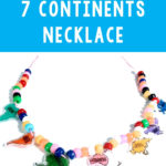 Earth has seven continents: North America, South America, Africa, Europe, Asia, Australia, and Antarctica. This 7 continents necklace is a fun craft project to help teach the world continents. Print the free template with an outline of each continent. Color the continents. Visit all of them on a map and look up facts. This craft is great for homeschool kids or for up to the second or third-grade level. If you're looking for activities for your continents lesson, this activity is always a hit.