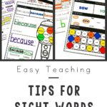 I LOVE teaching kids how to read & write sight words. Whether you teach the sight word list developed by Edward Dolch or by Edward Fry your students will need practice. Learning games, centers, & hands-on practice activities are lots of fun, but sometimes worksheets, printables, & writing sentences are important too. Check out these tips for how to teach sight words & easily differentiate your classroom instruction. These tips are helpful for kindergarten, first-grade, & second-grade students.