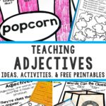 What do popcorn & paper bags have to do with teaching grammar? They're two of my favorite tools for teaching adjectives. Your grammar lesson will stick better if it involves more than just giving a definition & completing exercises on a worksheet. These fun activities will teach kids what an adjective is. They'll brainstorm a list of descriptive words & practice describing things as they eat popcorn. They'll compare & describe mystery objects. Each activity has a free anchor chart & handouts.