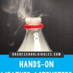 Science lessons should be fun for elementary school kids. That's why I love including these hands-on projects & activities like making a cloud in a bottle & modeling the water cycle in a bag in my weather unit. Get the directions for these weather activities, related worksheets, & a free printable weather log in this blog post. Other free printables in this post include a weather icons poster (sunny, cloudy, rainy, snowy, etc.) & a weather tools poster (anemometer, barometer, wind vane, etc.)