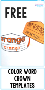 97B Free Color Word Crown Templates - Grade School Giggles