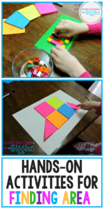 Hands-on activities make learning math so much more fun! Plus, they really help kids understand the concepts better. If you're looking for activities to teach area and perimeter, this blog post is for you. There are ideas for teaching kids to find the area and perimeter of rectangles and of irregular shapes. Plus, you'll find a link to additional resources like task cards and worksheets with word problems that you can use in your lessons. 3rd grade #Area #Math #3rdGrade #Teaching