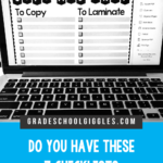 Checklists help with classroom management and organization. That's why every teacher needs these 7 free printable checklists. Whether it's your first year teaching or your tenth, checklists are a tool that makes it easy to track things like the standards you've covered, the prep you'll need to do as you write your lesson plans, important daily and weekly to-do lists, which kids have completed individual assessments or mastered specific learning goals. Get the template and make organizing easy.