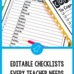 Checklists help with classroom management and organization. That's why every teacher needs these 7 free printable checklists. Whether it's your first year teaching or your tenth, checklists are a tool that makes it easy to track things like the standards you've covered, the prep you'll need to do as you write your lesson plans, important daily and weekly to-do lists, which kids have completed individual assessments or mastered specific learning goals. Get the template and make organizing easy.