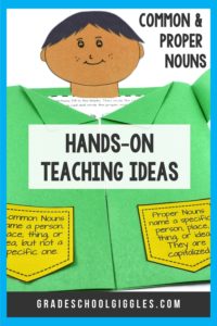 I used to dread teaching my students to identify common and proper nouns. Then, I shifted my lessons away from the workbook and started looking for ways to teach grammar with engaging activities instead. I started using interactive worksheets, partner games, centers, etc. Cut and paste exercises, word sort activities, craftivity projects, and coloring pages engaged my students. Grammar was finally fun!