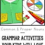 I used to dread teaching my students to identify common and proper nouns. Then, I shifted my lessons away from the workbook and started looking for ways to teach grammar with engaging activities instead. I started using interactive worksheets, partner games, centers, etc. Cut and paste exercises, word sort activities, craftivity projects, and coloring pages engaged my students. Grammar was finally fun!