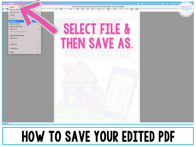how to save pdf file with editable fields