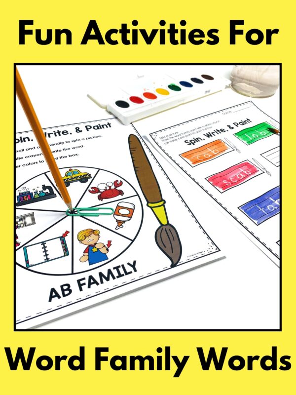 Engaging Word Family Worksheets and Activities