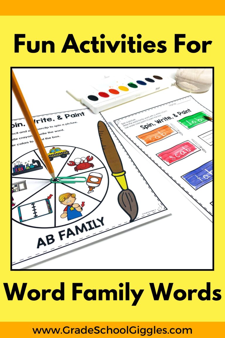 Engaging Word Family Worksheets and Activities