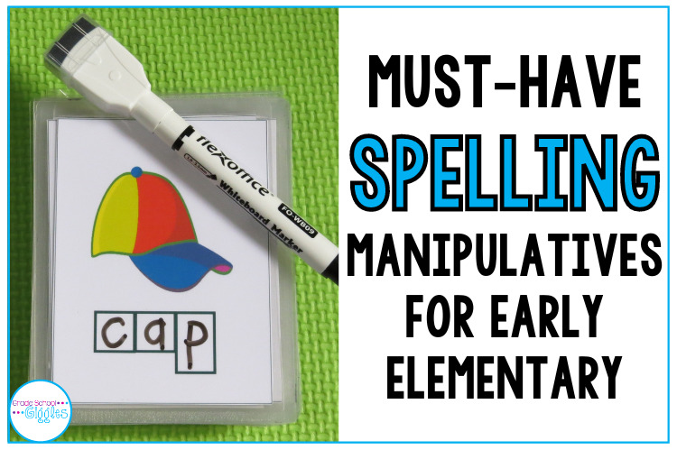 Must-Have Spelling Manipulatives For Early Elementary: Picture of a white board with an Elkonin box on it