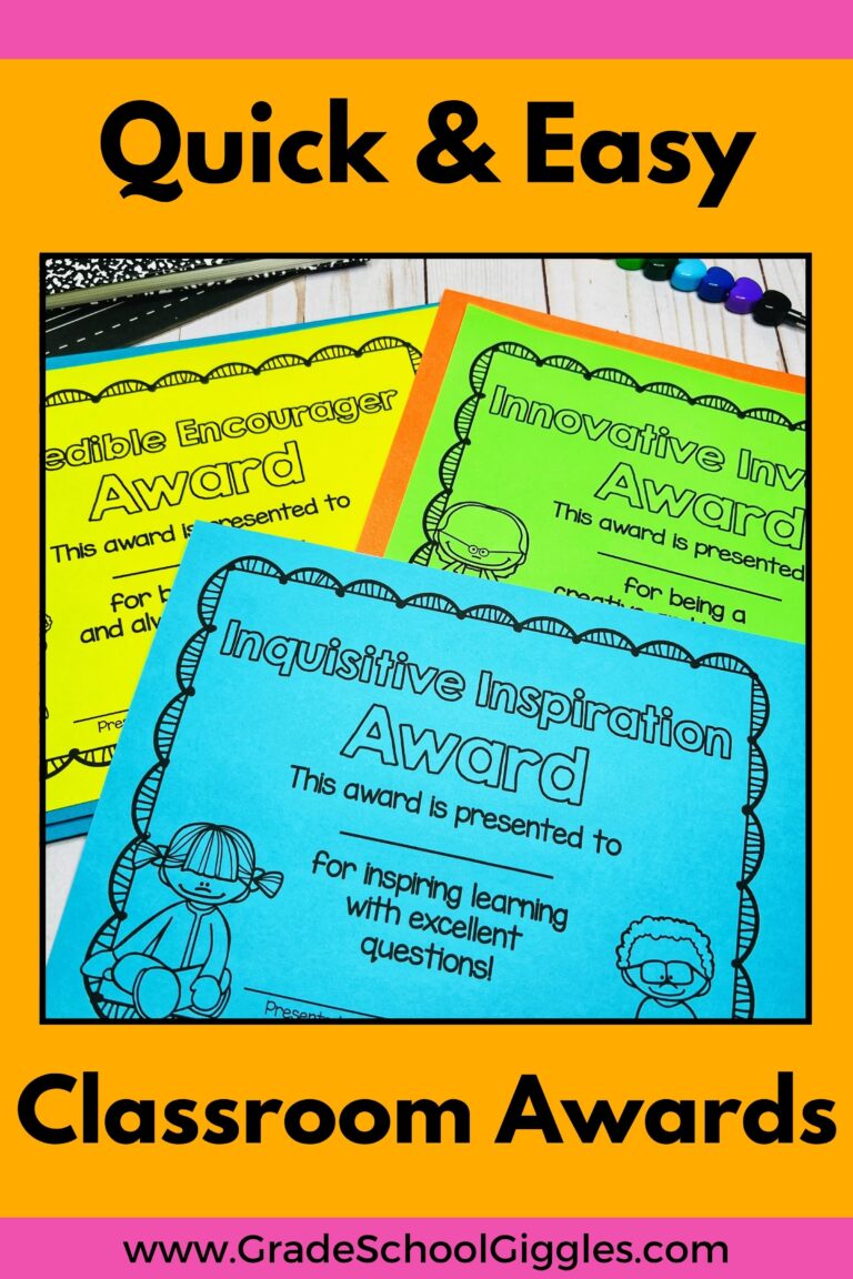 Quick And Easy Classroom Award Ideas to Make the End of the Year Easier