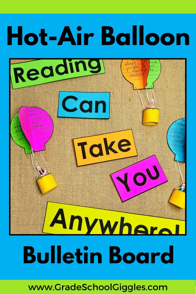 A Hot Air Balloon Bulletin Board For Reading