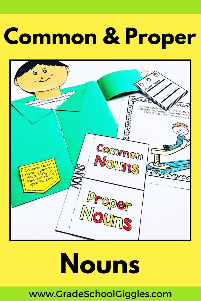 Common and Proper Noun Lesson Ideas for Kids
